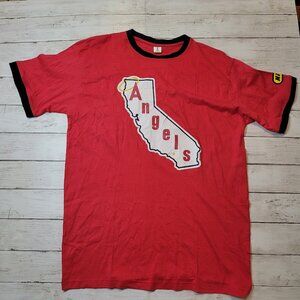 Los Angeles Angels Shohei Ohtani #17  Red Ringer T-Shirt Men's Size XL NIKON SGA